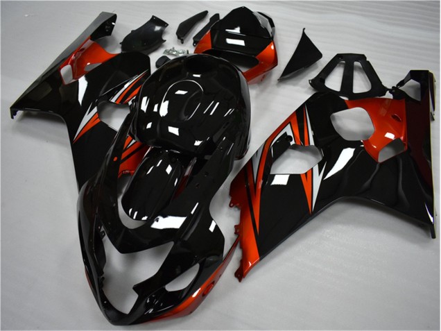 Arancia Nero Kit Carena Moto & Plastica Moto GSXR 600 / 750 K4 2004-2005