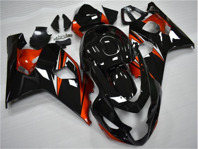 Arancia Nero Kit Carena Moto & Plastica Moto GSXR 600 / 750 K4 2004-2005