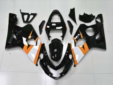 Arancia Nero Kits Carene Moto GSXR 600 / 750 K4 2004-2005