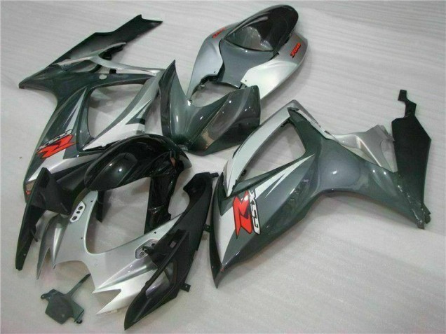 Argento Nero Carene Moto GSXR 600 / 750 K6 2006-2007