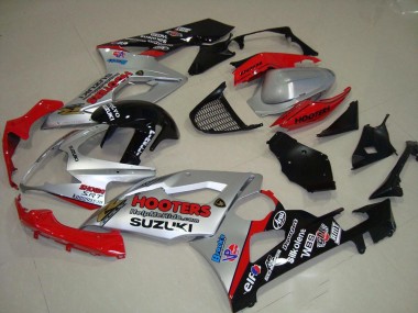 Argento & Rosso Carene Moto GSXR 1000 K5 2005-2006