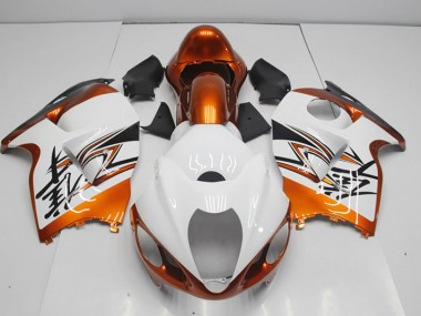 Bianco Arancia Carene Moto GSXR 1300 Hayabusa 1996-2007