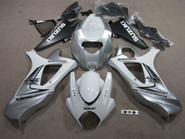 Bianco Argento Carene Moto GSXR 1000 K7 2007-2008