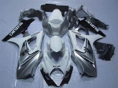 Bianco Argento Nero Carene Moto & Plastica Moto GSXR 1000 K7 2007-2008