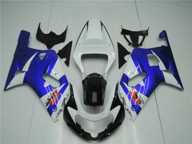 Bianco Blu Carene Moto GSXR 600 / 750 K1 K2 K3 2001-2003