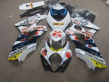 Bianco Blu Dark Dog Carene Moto GSXR 1000 K7 2007-2008