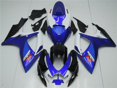 Bianco Blu Kit Carene Moto GSXR 600 / 750 K6 2006-2007