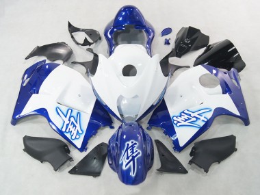 Bianco Blu Plastica Moto GSXR 1300 Hayabusa 1996-2007