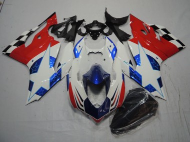 Bianco Blu Rosso Carene Moto Ducati 1199 2011-2014