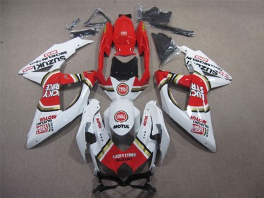 Bianco Lucky Strike Rosso Motul Carene Moto GSXR 600 K8 2008-2010