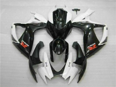 Bianco Nero ABS Kits Carenatura Moto GSXR 600 / 750 K6 2006-2007