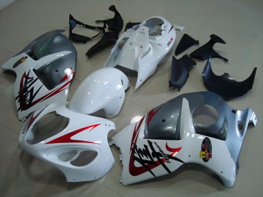 Bianco Nero Carene Moto GSXR 1300 Hayabusa 1996-2007