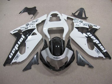 Bianco Nero Carene Moto GSXR 600 K1 K2 K3 2001-2003