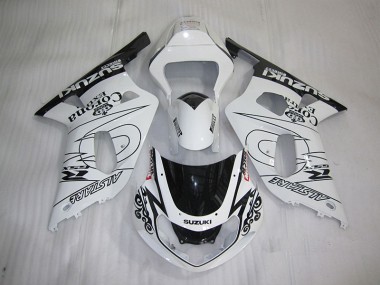 Bianco Nero Corona Extra Carene Moto GSXR 600 K1 K2 K3 2001-2003