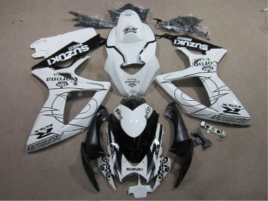 Bianco Nero Corona Extra Carene Moto GSXR 600 K6 2006-2007