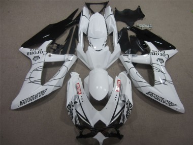 Bianco Nero Corona Extra Motul Carene Moto GSXR 600 K8 2008-2010