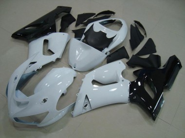 Bianco Nero Kit Carenatura Moto Completa ZX6R 2005-2006