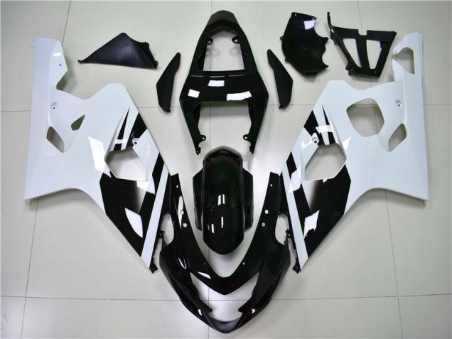 Bianco Nero Kit Carenatura Moto Iniezione GSXR 600 / 750 K4 2004-2005