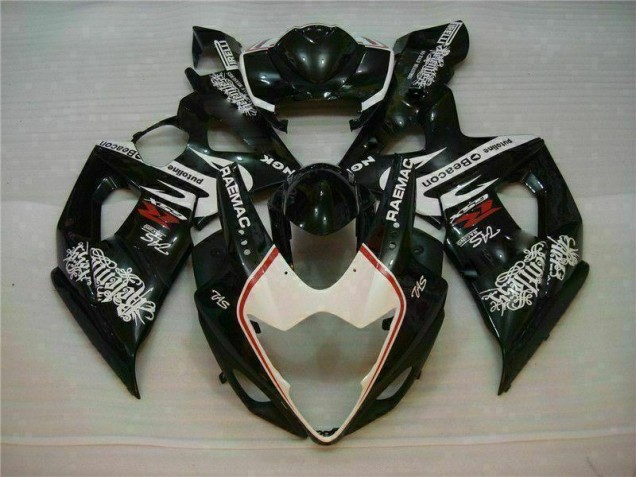 Bianco Nero Kit Carene Moto GSXR 1000 K5 2005-2006