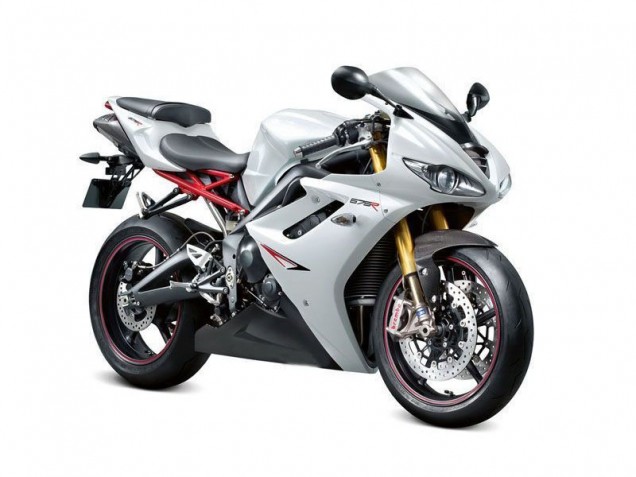 Bianco Perla Nero Carene Moto Daytona 675 Triple 2009-2012