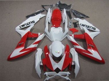 Bianco Rosso Carene Moto GSXR 600 K8 2008-2010