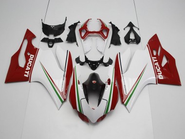 Bianco Rosso Kits Carenatura Moto Iniezione Ducati 1199 2011-2014