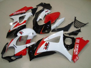 Bianco Rosso Nero Carene Moto GSXR 1000 K7 2007-2008