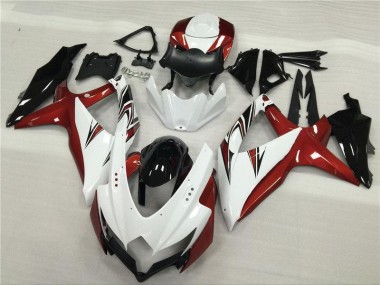 Bianco Rosso Nero Carene Moto GSXR 600 / 750 K8 2008-2010