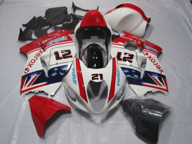 Bianco Rosso Xerox 21 Carene Moto GSXR 1300 Hayabusa 1996-2007