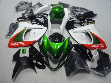 Bianco Verde Makita Carene Moto GSXR 1300 Hayabusa 2008-2019