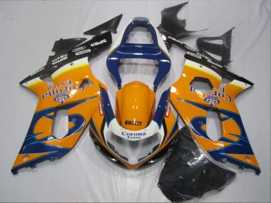 Blu Arancia Corona Extra Carene Moto GSXR 600 K1 K2 K3 2001-2003