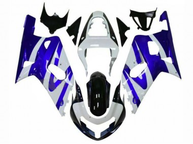 Blu Bianco Carene Moto GSXR 600 / 750 K1 K2 K3 2001-2003