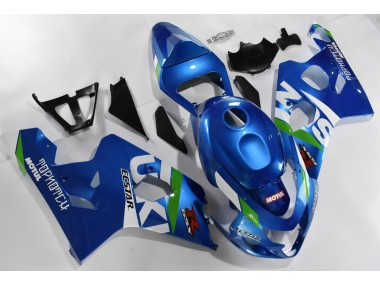 Blu Bianco Kit Carene Moto Completa GSXR 600 / 750 K4 2004-2005