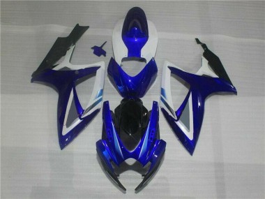 Blu Bianco Kit Carene Moto Completa GSXR 600 / 750 K6 2006-2007