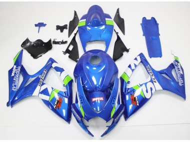 Blu Bianco Kit Carene Moto GSXR 600 / 750 K6 2006-2007