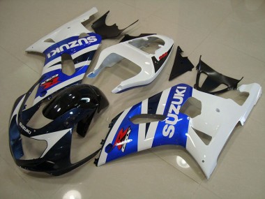 Blu Bianco Kit Carene Moto GSXR 750 K1 K2 K3 2001-2003