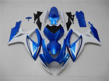 Blu Bianco Kit Completo Carenatura Moto ABS GSXR 600 / 750 K6 2006-2007