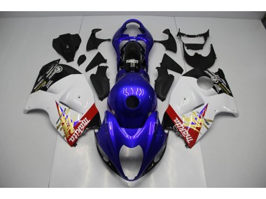 Blu Bianco Kits Carenatura Moto Completa GSXR 1300 Hayabusa 1996-2007