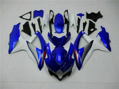 Blu Bianco Kits Carenatura Moto Completa GSXR 600 / 750 K8 2008-2010