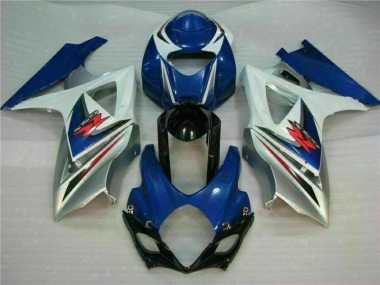 Blu Bianco Kits Carenatura Motocicletta Completo ABS GSXR 1000 K7 2007-2008