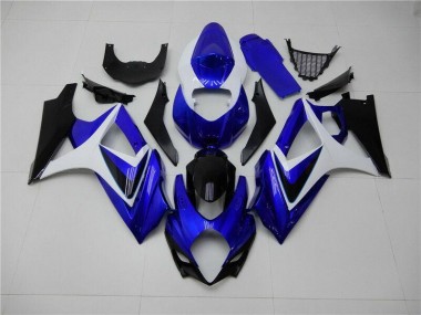 Blu Bianco Nero Carene Moto GSXR 1000 K7 2007-2008