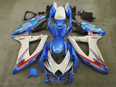 Blu Bianco con Decalcomanie Carene Moto GSXR 600 K8 2008-2010