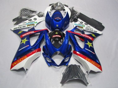 Blu Rosso Rockstar Carene Moto GSXR 1000 K7 2007-2008