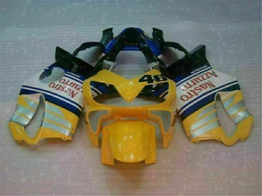 Giallo Argento Nastro Azzurro Carene Moto CBR 600 F4i 2001-2003