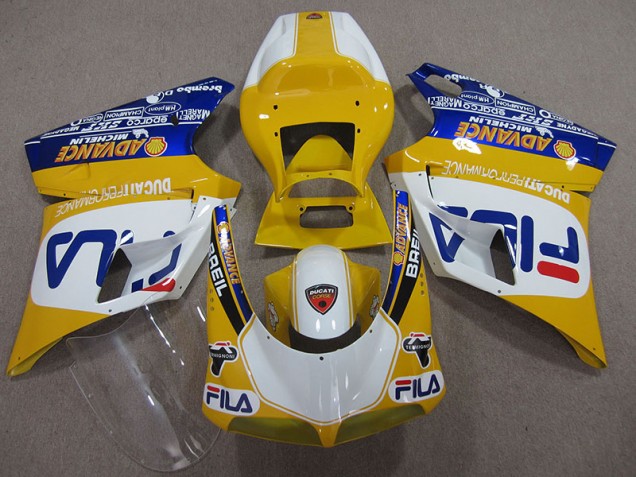 Giallo Bianco Fila Carene Moto Ducati 748 1993-2005