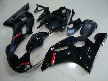 Lucido Nero Rosso Decalcomanie Carene Moto & Plastica R6 1998-2002