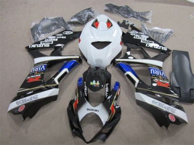 Nero Bianco Blu Kit Carenatura Moto Iniezione GSXR 1000 K7 2007-2008