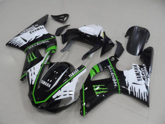 Nero Bianco Verde Monster Kits Carene Moto R1 2000-2001