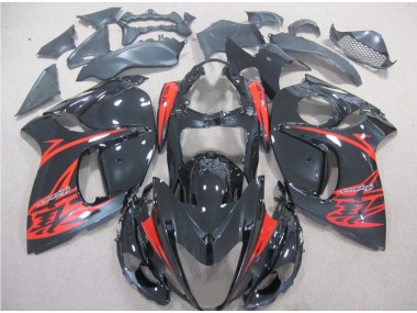 Nero Rosso Carene Moto & Plastica Moto GSXR 1300 Hayabusa 2008-2019