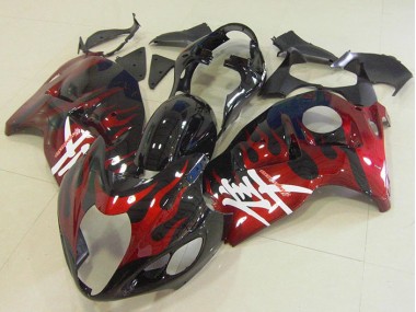 Nero Rosso Fiamma Kits Carene Moto GSXR 1300 Hayabusa 1996-2007